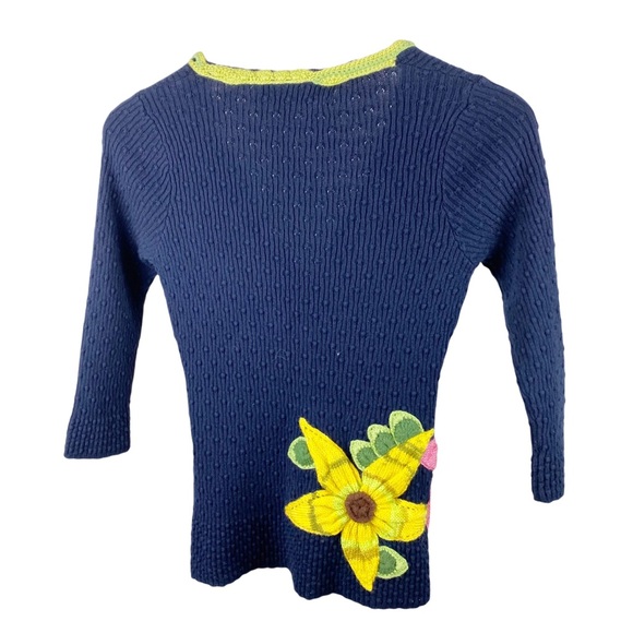 Anthropologie Sparrow Earthly Delights Embroidered Floral Button Cardigan XS - Picture 7 of 8